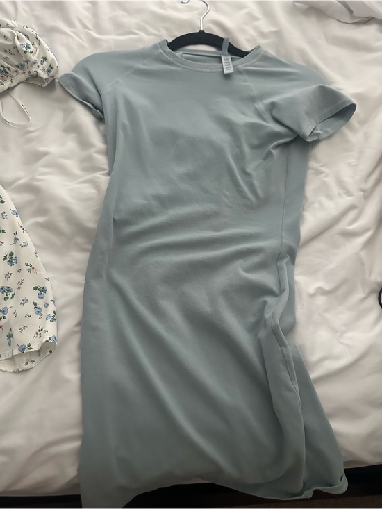 SKIMS | Dresses | Skims Light Blue Mini Tee Dress | Poshmark
